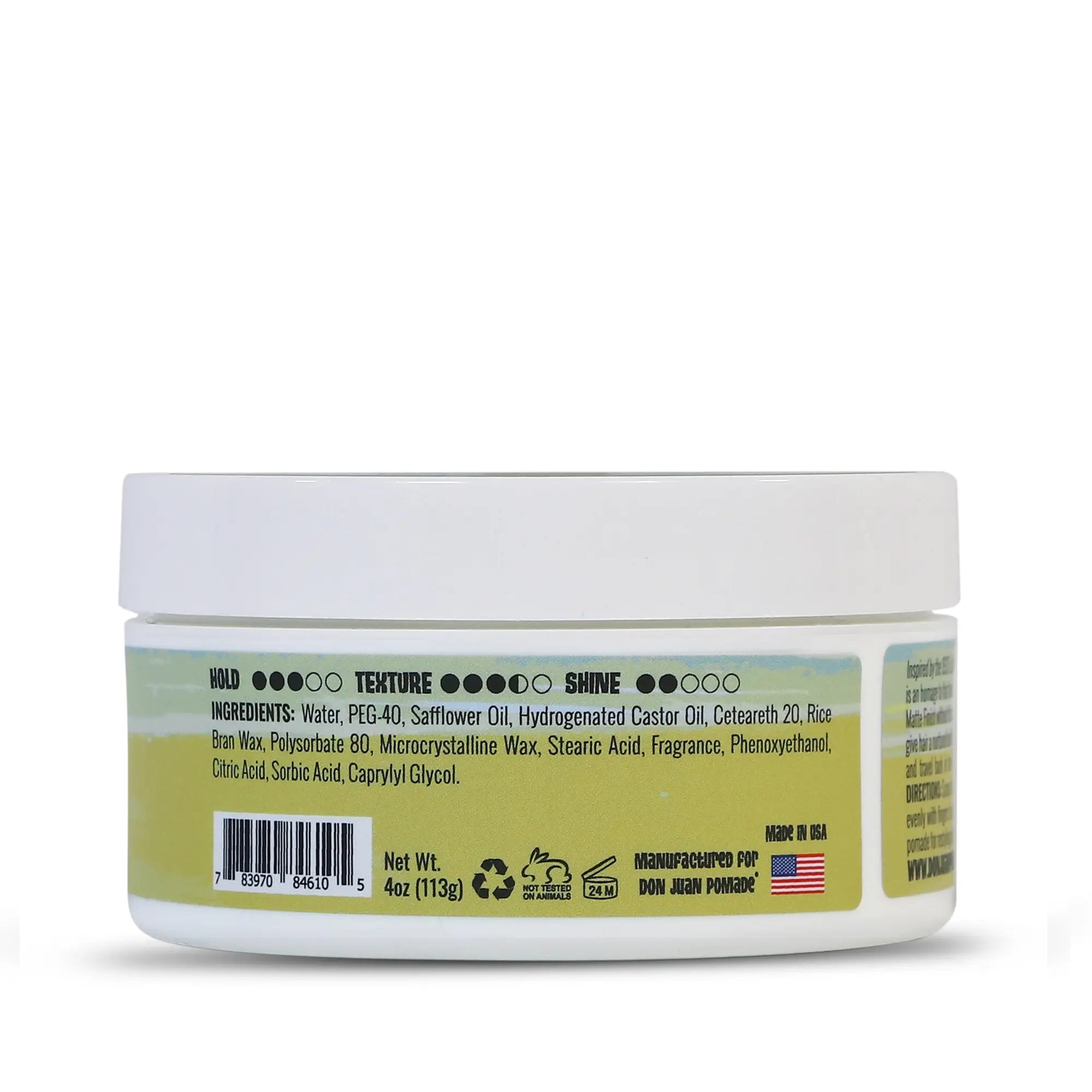 Don Juan Tiki Matte Pomade 4 oz