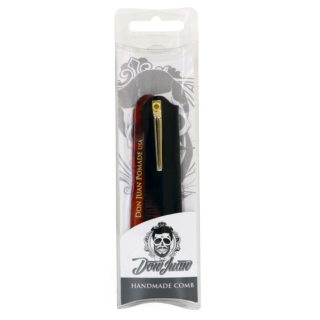 DON JUAN Handmade Tortoise Folding Pocket Comb