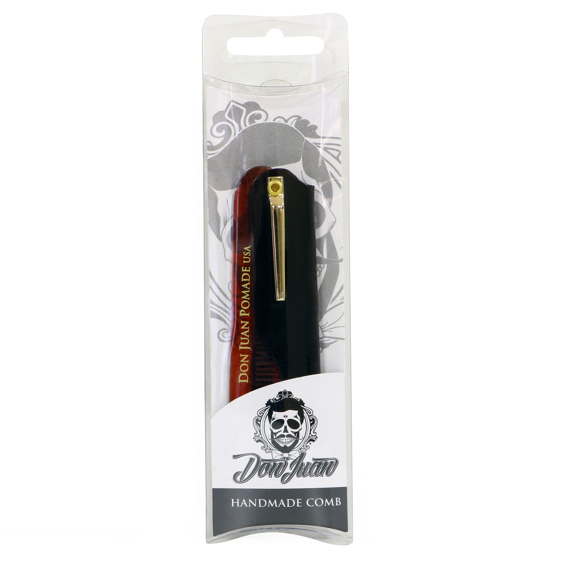 DON JUAN Handmade Tortoise Folding Pocket Comb